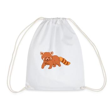 Roter Panda - Turnbeutel - Weiß - Vorne