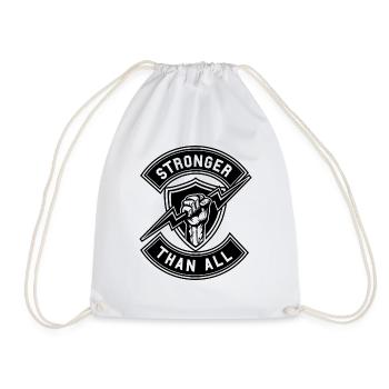 Stronger Than All - Drawstring Bag - white - Front