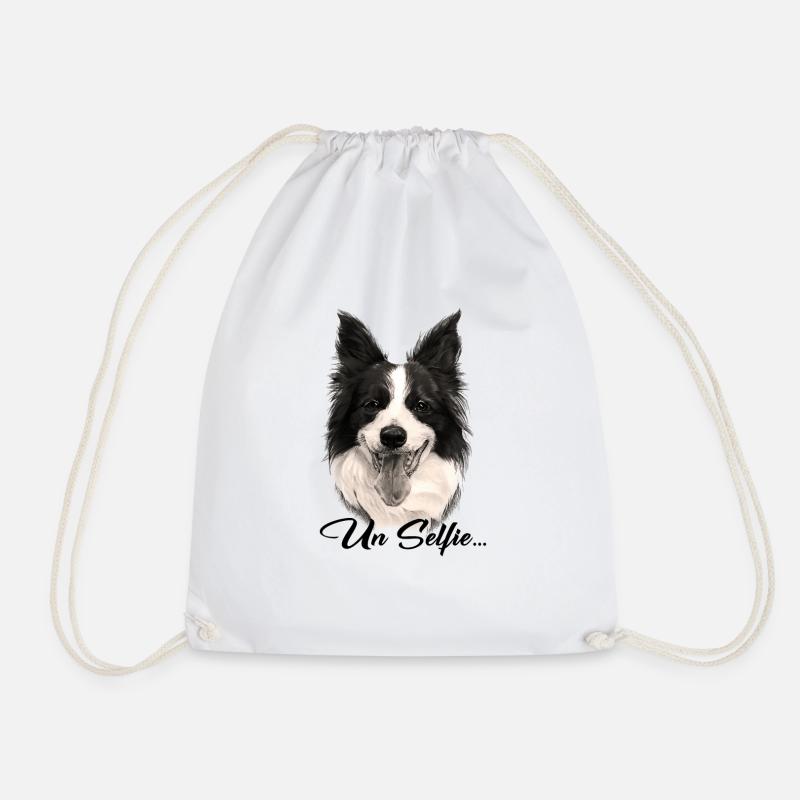 Border Collie Hund - Turnbeutel - Weiß