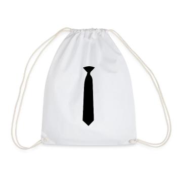 Tie SHIRT - Drawstring Bag - white - Front