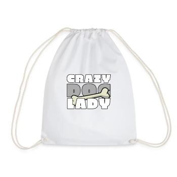 Dame de chien folle - Sac de sport léger - blanc - Devant