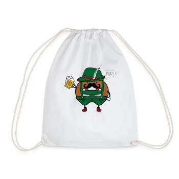 potato in costume Prost - Drawstring Bag - white - Front