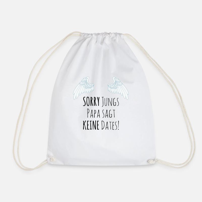 Sorry Jungs Papa sagt keine Dates Geschenk Idee - Turnbeutel - Weiß