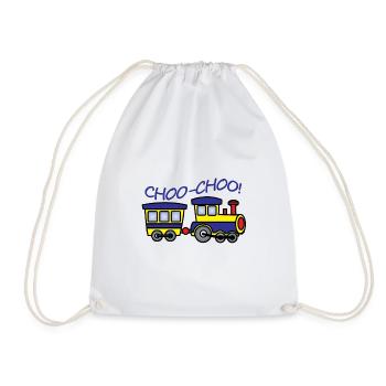 Train for a birthday - Drawstring Bag - white - Front