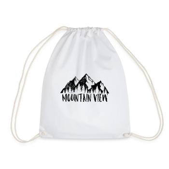 Mountain View - Design for mountain lovers - Drawstring Bag - white - Front