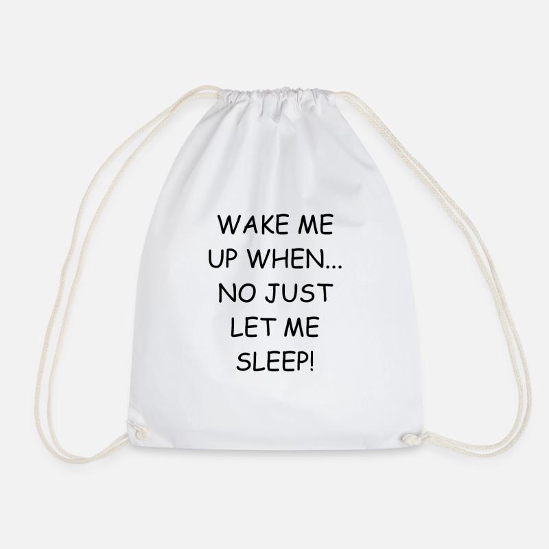 Schlafen - Turnbeutel - Weiß