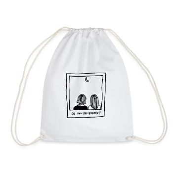 do you remember - memories - Drawstring Bag - white - Front