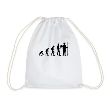 Fischer Fischen Angeln Angler Hobby Geschenkidee - Turnbeutel - Weiß - Vorne