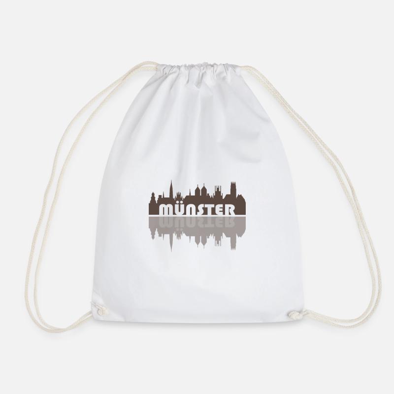 Münster Skyline | Geschenk - Turnbeutel - Weiß