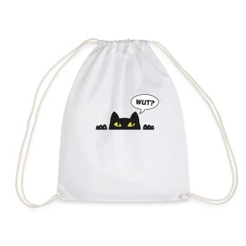 Naughty sweet cat maine coon persian gift - Drawstring Bag - white - Front