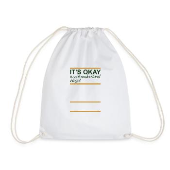 Rien à comprendre est OK Hegel cadeau - Sac de sport léger - blanc - Devant