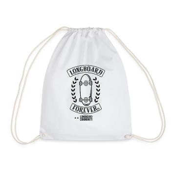 Longboard Forever Surf Surfing Vintage Shirt - Drawstring Bag - white - Front