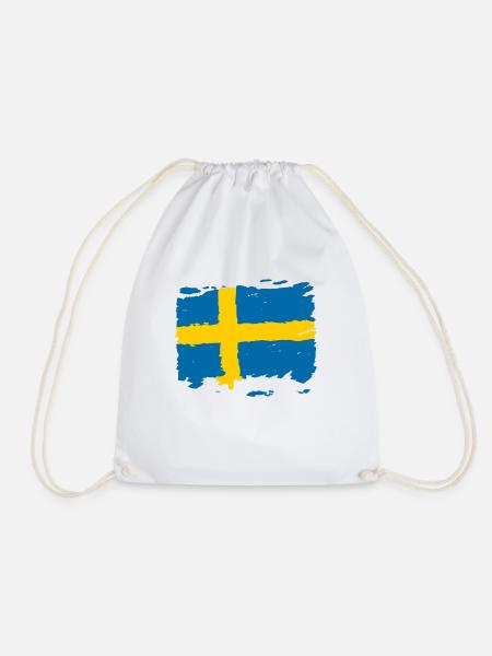Sverige flag - Schweden Flagge - Sweden flag - Turnbeutel - Weiß