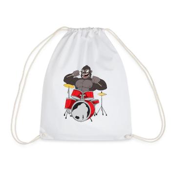 Geschenk Schlagzeuger Drummer Schlagzeugspieler - Turnbeutel - Weiß - Vorne