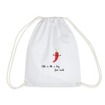 Chili Habanero Umarmung Geschenk Geschenkidee - Turnbeutel - Weiß - Vorne