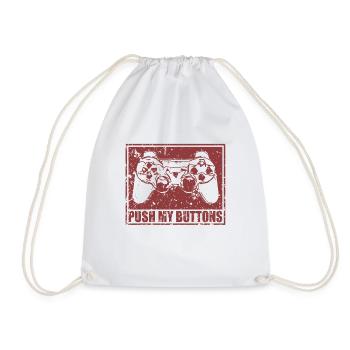 Push my buttons - Drawstring Bag - white - Front