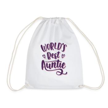 Best Aunt Ever - Für die Liebste Tante der Welt - Turnbeutel - Weiß - Vorne
