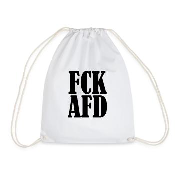 Fuck Afd Anti Racism Against Right - Drawstring Bag - white - Front