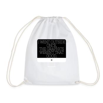 Je suis allé à l'extérieur une fois, les graphiques sont que GOO - Sac de sport léger - blanc - Devant