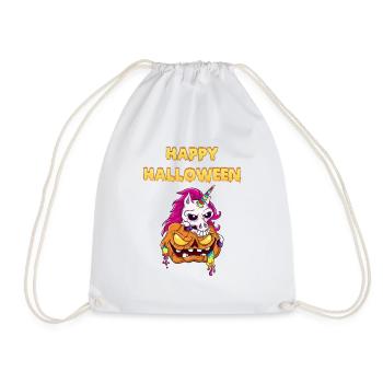 Pumkin unicorn T-Shirt - Turnbeutel - Weiß - Vorne