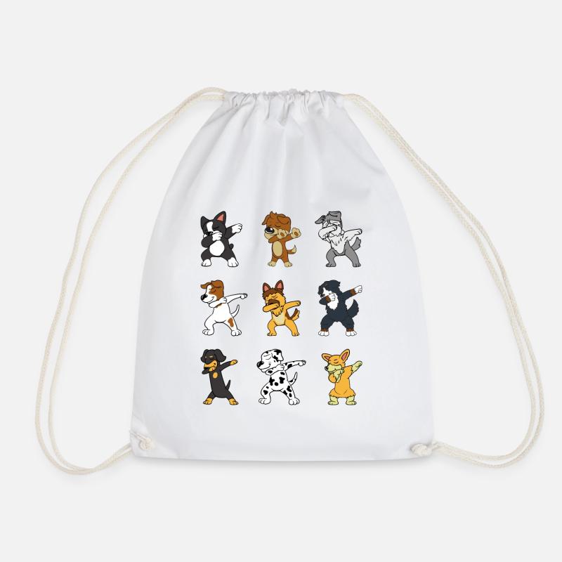 Tamponner Dab Shepherd Dalmatien Teckel Corgi - Sac de sport léger - blanc