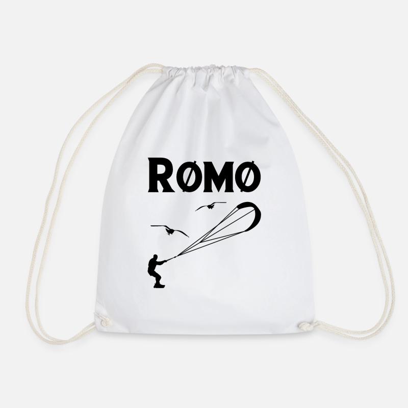 Dänemark Strand Meer Römö Romo Röm Urlaub Geschenk - Turnbeutel - Weiß