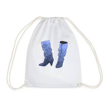 Bottes femme cadeau de chaussure - Sac de sport léger - blanc - Devant