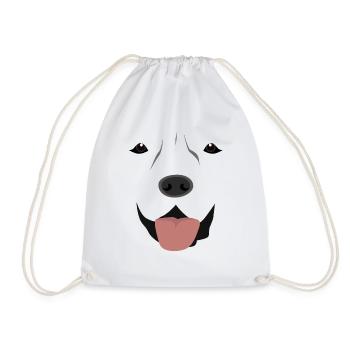 (Labrador Face) - Sac de sport léger - blanc - Devant