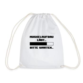 Muscle Build invite s'il vous plaît attendre motivation Funshirt - Sac de sport léger - blanc - Devant