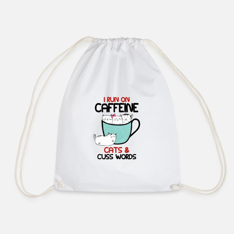 Cadeau chat chaton café kitty - Sac de sport léger - blanc