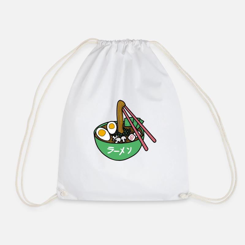 Ramen - specialty from Japan - Drawstring Bag - white