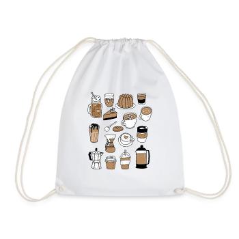 Coffee party / coffee and cake - Drawstring Bag - white - Front