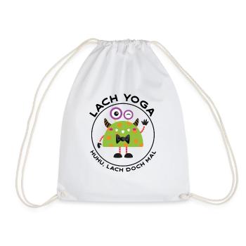 Laugh Lachyoga Laughter Yoga, laugh, fun - Drawstring Bag - white - Front