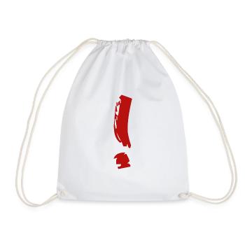 Exclamation point 6 - Drawstring Bag - white - Front