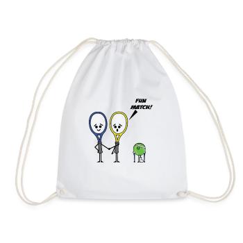 Tennis racket - Drawstring Bag - white - Front