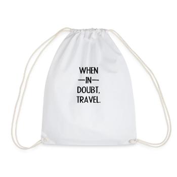 Voyage, voyage, randonneur, voyage dans le monde, explorateur - Sac de sport léger - blanc - Devant