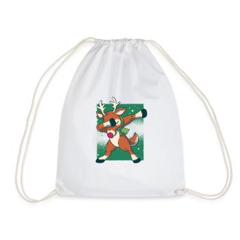 Noël cool et moderne, cerf dansant - Sac de sport léger - blanc - Devant