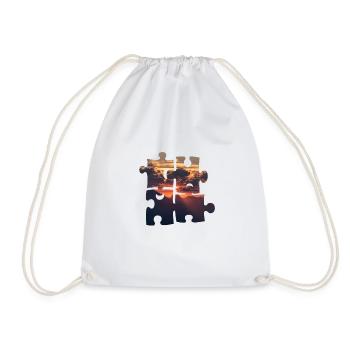 sunset / sunrise sky puzzle idée cadeau - Sac de sport léger - blanc - Devant