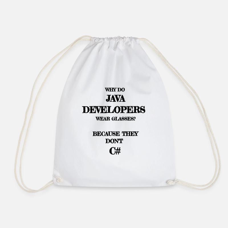 java developers joke Java Entwickler Developer - Turnbeutel - Weiß