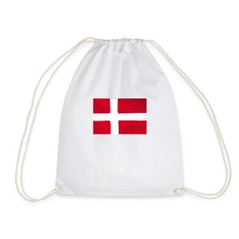 Denmark flag - Drawstring Bag - white - Front