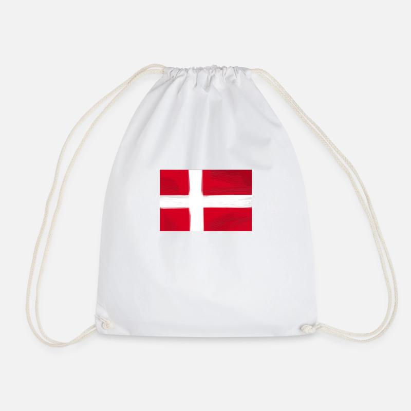 Dänemark Flagge - Turnbeutel - Weiß