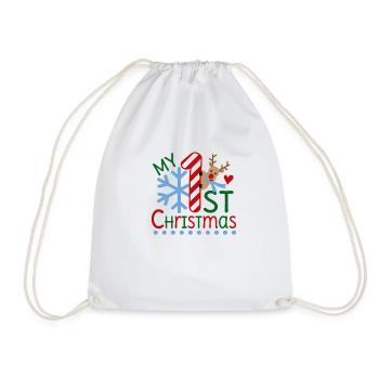 MY 1er NOËL - Chemise de Noël pour Rennes - Sac de sport léger - blanc - Devant