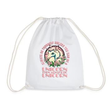 Always be yourself - Drawstring Bag - white - Front