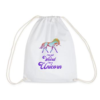 Je ne suis pas bizarre! je suis licorne - Sac de sport léger - blanc - Devant