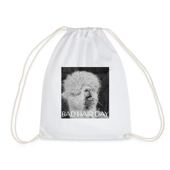 Bad Hair Day - hairdresser hairdresser barber gift - Drawstring Bag - white - Front