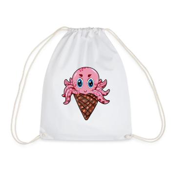 Pieuvres Pieuvres glace crème glacée gaufres choeurs - Sac de sport léger - blanc - Devant