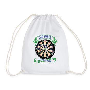 Dartscheibe darts DART dartsport - Turnbeutel - Weiß - Vorne