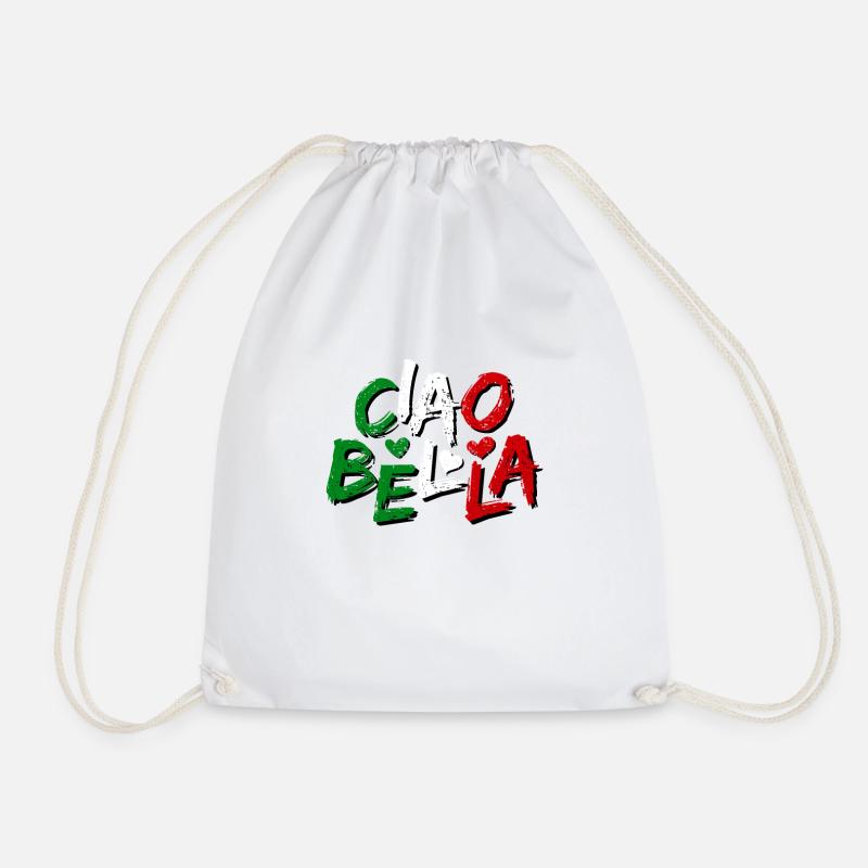 Italy Italian gift - Drawstring Bag - white