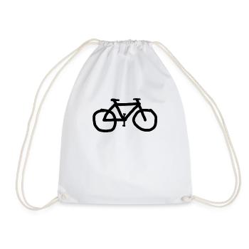 Bike fixie single speed - Drawstring Bag - white - Front