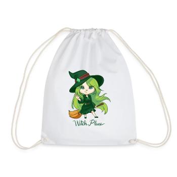 Halloween T-Shirt - Hexe - Hexen - Hexen T-Shirt - Turnbeutel - Weiß - Vorne